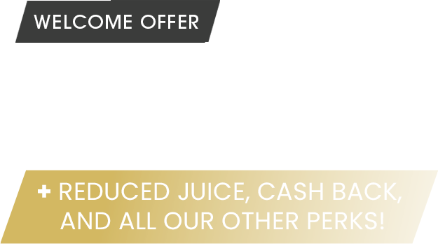 20% CASH SIGNUP BONUS